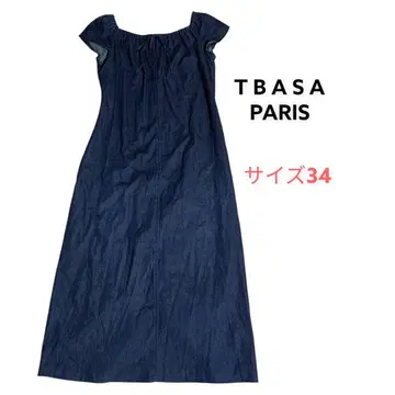 [TABASA] 타바사 데님 원피스 롱 맥시 기장 인디고 34