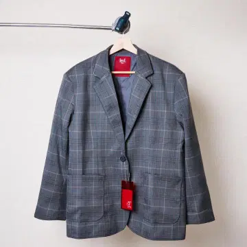 led.tokyo/CHECK TAILORED JACKET/그레이