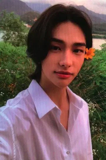 Stray kids NOEASY Hyunjin 트레이딩 카드 꽃