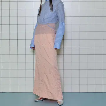 Washer Pleats Maxi Skirt