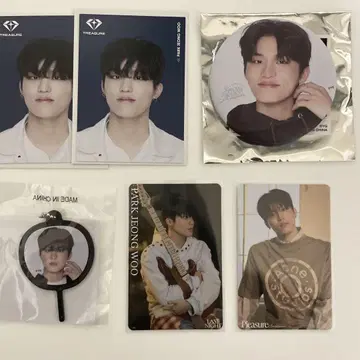 TREASURE 정우 캡슐 토이 캔뱃지 트레이딩 카드 세트