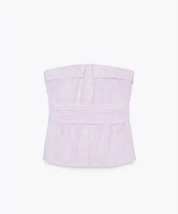 자라 오프숄더 스트라이프 탑