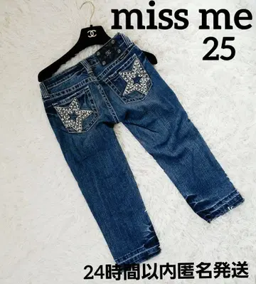 miss me 스타 데님 카프리 팬츠 25 청바지 미스미 비쥬