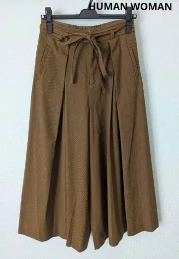 HUMAN WOMAN 카르제 피치 턱 스카초 가우초 팬츠 코튼