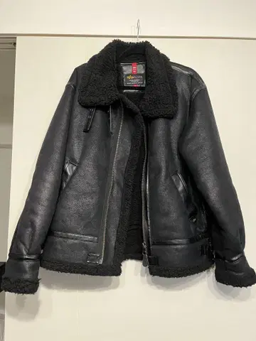 알파 x MONKEY TIME B-3 무스탕 자켓 블랙 XL