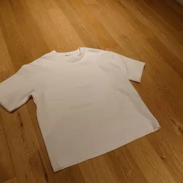 ZARA 남성용 화이트 L 사이즈 텍스트 프린트 티셔츠