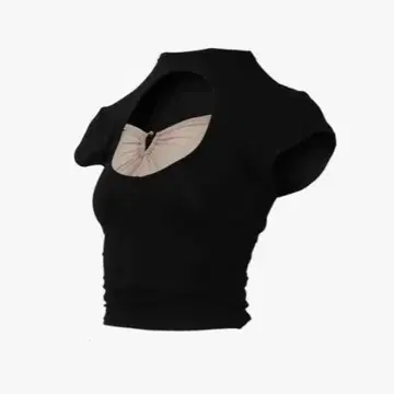 theredthread S circle open T-shirts 블랙