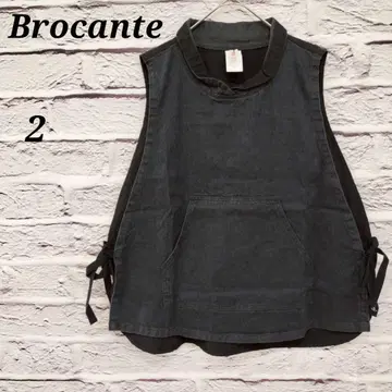R4994 브로캔트 [2] 린넨 코튼 베스트 사이드 리본 이소재 절개