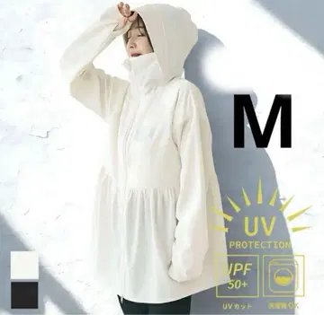 코카 UV 컷 개더 후드티