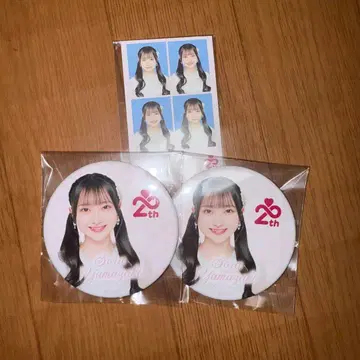 야마자키 소라 캔뱃지 2개 증명사진풍 포토 카드 세트