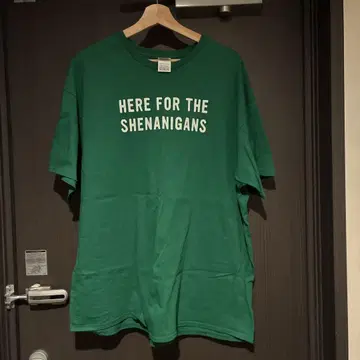 HERE FOR THE SHENANIGANS 티셔츠 2XL 그린