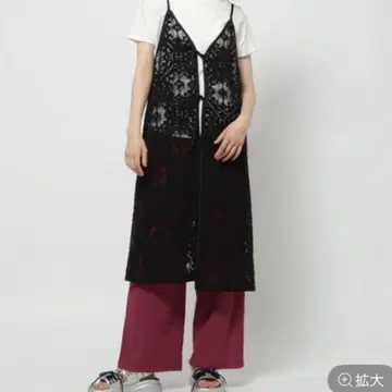 새상품 니코앤드 3WAY 크라프트풍 캐미 원피스. 레이스 롱베스트