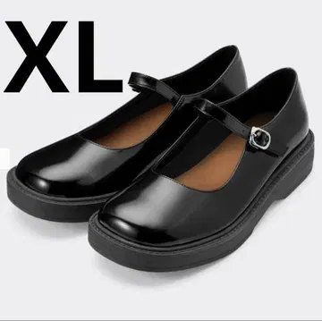 GU 메리 제인 슈즈 통굽 볼륨 솔 펌프스 XL 사이즈