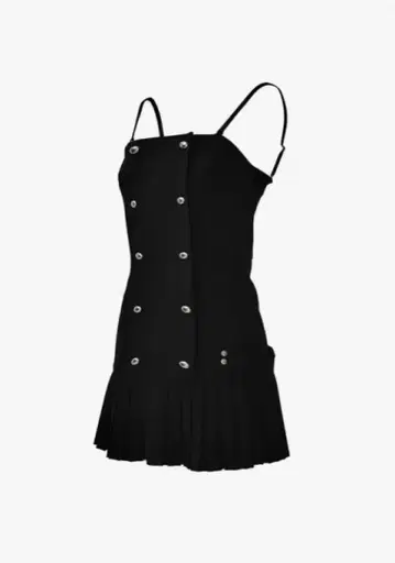 S oval pleats dress