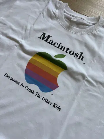 애플 매킨토시 Macintosh 티셔츠 화이트 L 빈티지