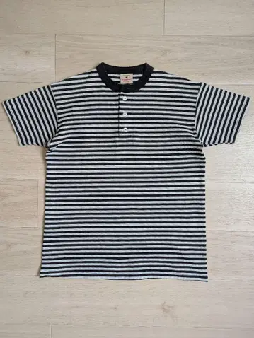 Goodwear 굿웨어 헨리넥 보더 T셔츠 M USA제