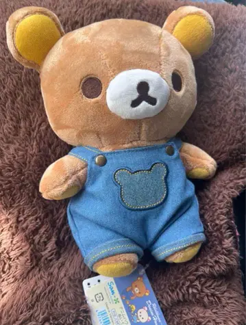 가루이자와 데님 하우스 한정 리락쿠마 데님 오버롤 봉제 인형