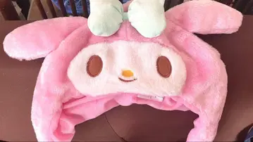 마이멜로디 귀달이 플리스 모자 핑크