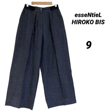 esseNtieL/히로코비스/와이드 팬츠/스트레치/허리밴딩/속기모