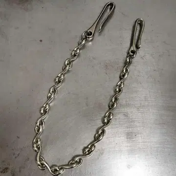 놋쇠 백동 S자 고리 10mm 지갑 체인 빈티지 브라스 실버
