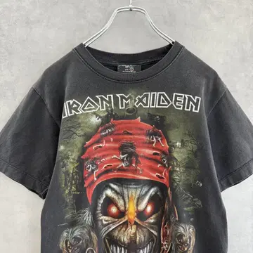 구제 IRON MAIDEN 아이언 메이든 밴드 티셔츠 S 블랙 페이드