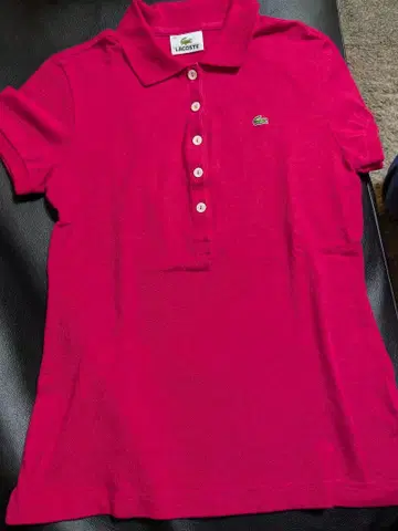 LACOSTE 핑크 피케 셔츠 사이즈 40