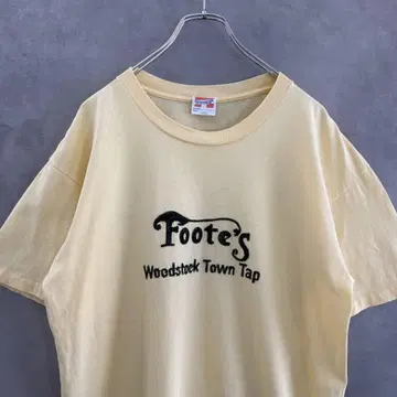 FOOTE'S 푸티즈 자수 로고 티셔츠 L 베이지