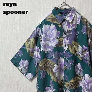 80년대 하와이산 reyn spooner 알로하 셔츠 레이온 100
