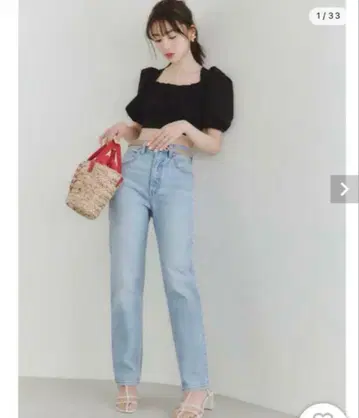 SNIDEL Levi's(R) 하이 슬림 스트레이트 길이 27