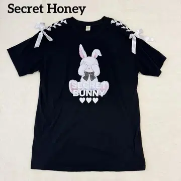 [새상품급] 시크릿허니 눈 가린 토끼 빅 T셔츠 원피스 지뢰계
