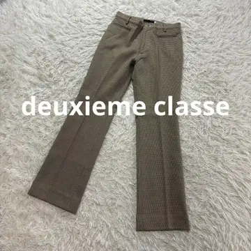 deuxieme classe 체크 무늬 테이퍼드 팬츠