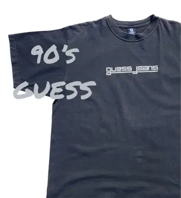 90's GUESS 블랙 티셔츠 게스 빈티지 구제 의류
