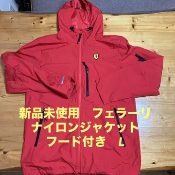 미사용 새상품 Ferrari 페라리 나일론 자켓 L 폴리에스테르 빨간색