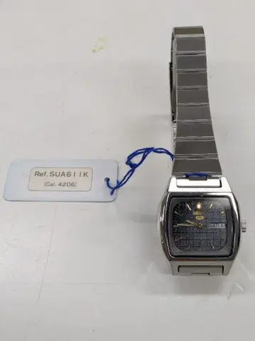미사용품 SEIKO5 여성용 자동 감기 손목시계 SUA611K 실버