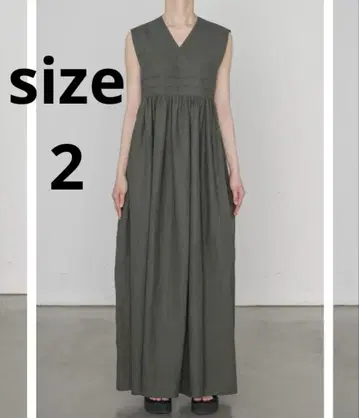새상품 HYKE 하이크 LINEN MAXI DRESS 그레이 2