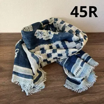 클리닝 45R 스톨 보자기 린넨 린넨 옅은 인디고 일본