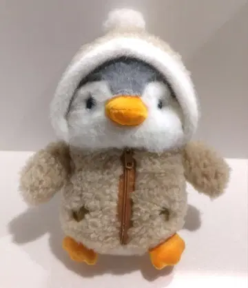 펭귄 봉제 인형 코트 후드