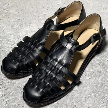 Steven Alan 가죽 메쉬 샌들 25cm 구르카 샌들