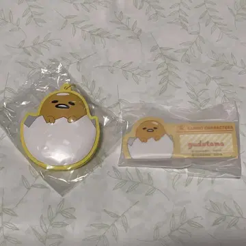 산리오 구데타마 러버 거울 키링 명찰 배지
