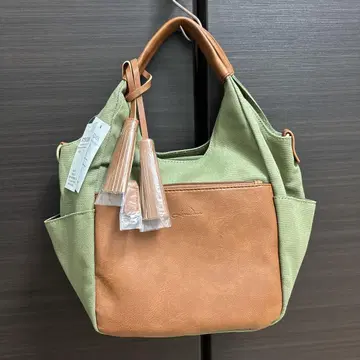 스타일 온 백 카키 토트