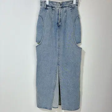 CLANE CIRCLE CUT LAYERED DENIM SKIRT
