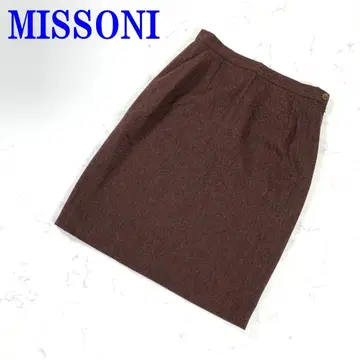 미쏘니 미디 스커트 타이트 울 안감 브라운 40 C1485
