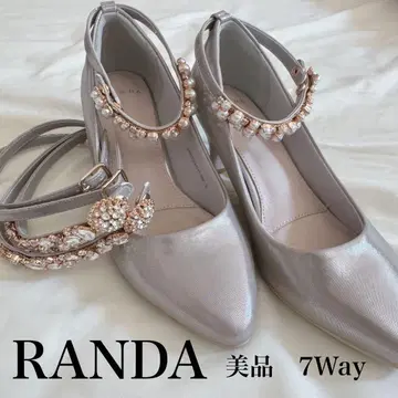 컨디션 최상 RANDA 7Way 펌프스 비쥬 SHINY 컬러 22.5