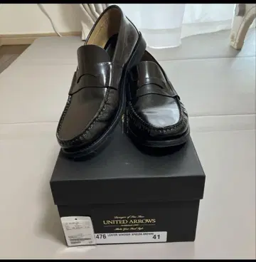 UNITED ARROWS 가죽 위즈 댄 페로브 41 블랙