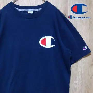 챔피온 구제 티셔츠 빅 로고 다크 네이비 네이비 XL