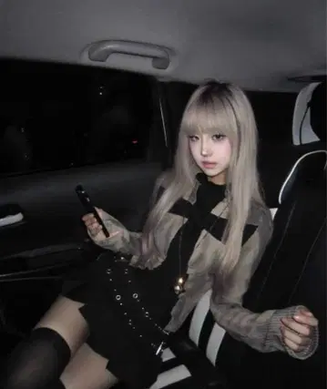 y2k 다크 코케트 그런지 상의 긴팔 타이트 터틀넥