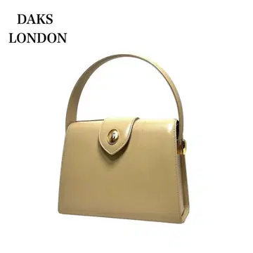 DAKS LONDON 닥스 런던 가죽 핸드백 금장 장식