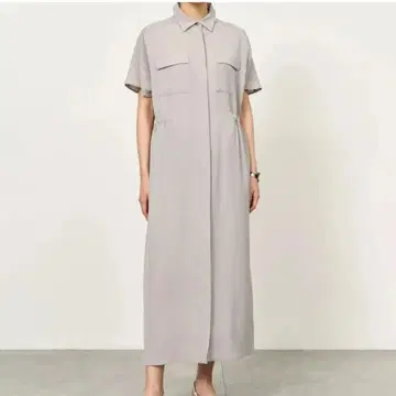 고품질 소주 그레이 셔츠 롱 원피스 반팔 사이즈 M 외출 인기