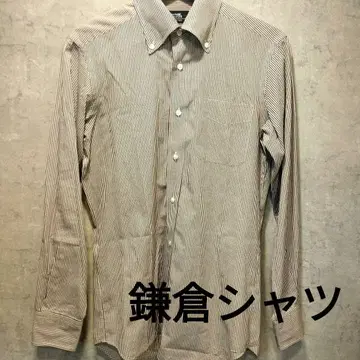가마쿠라 셔츠 Maker's Shirt 브라운 체크 셔츠