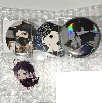 아쿠타가와 류노스케 하루카와 35 원작 캔뱃지 완 가챠 홀로그램 쁘띠쵸코